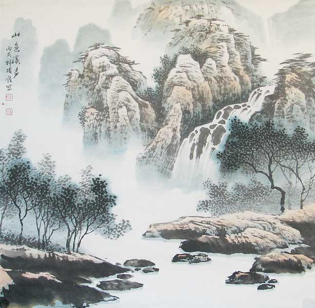 山水画6-山色溪声