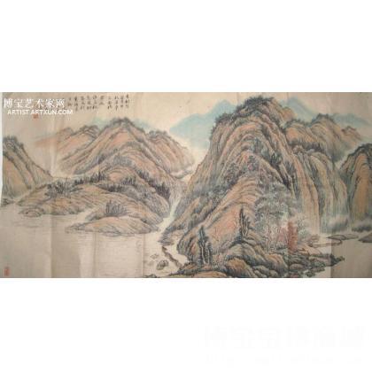 四尺山水 山水画 熊润忠作品 类别: 国画山水作品